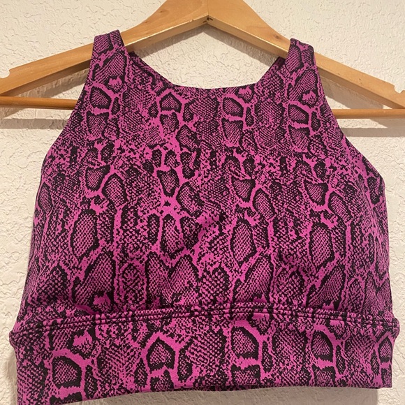 Buff Bunny Size Small Sports Bra. Purple snakeskin - Picture 2 of 5
